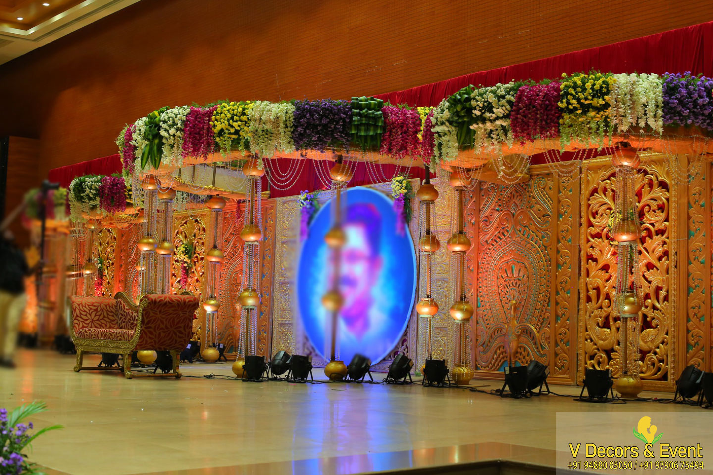reception decorations Sangamithra Convention Center